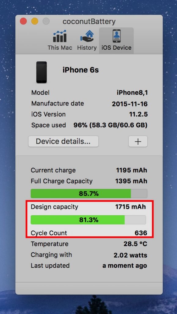 coconut battery ios